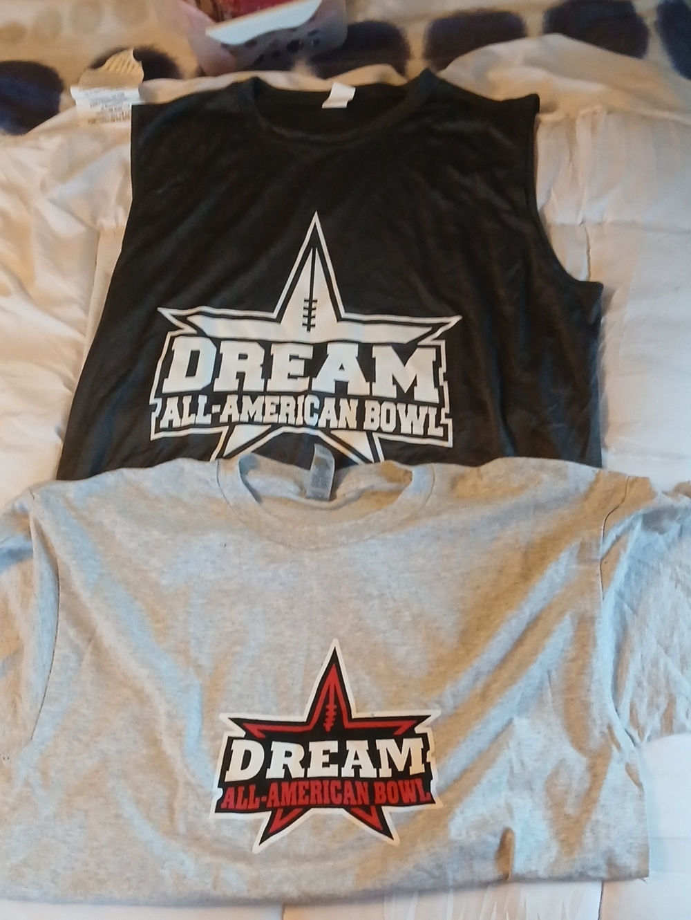 Dream All-American Bowl Kids Gray tank and White Tee (Adult L)